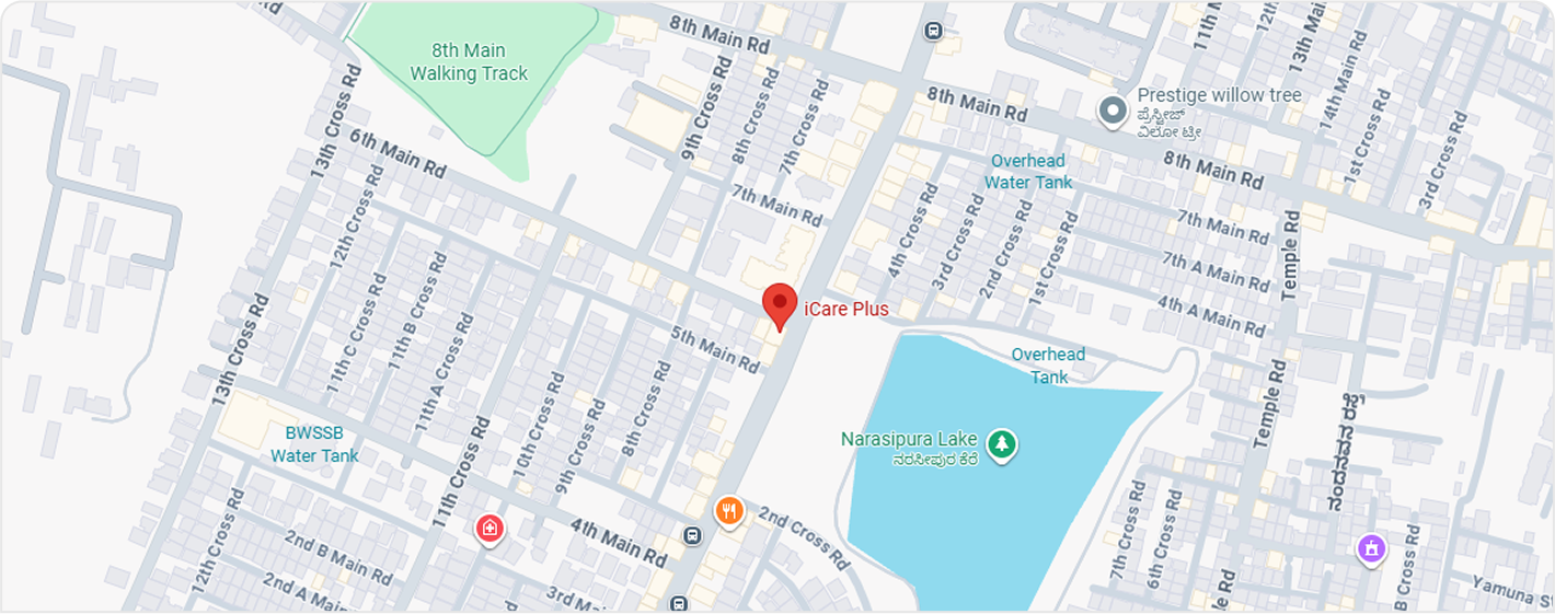 iCare Plus Vidyaranyapura map